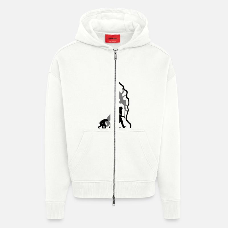 Climb Evolution 2c - Zip Hoodie - made by SPREAD - OFF WHITE