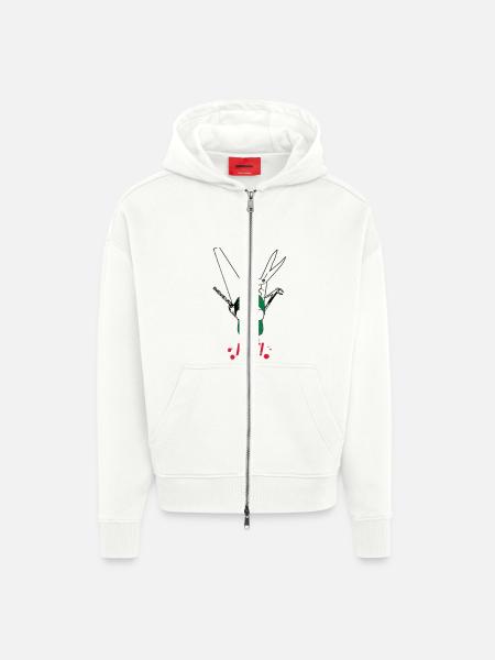 Surgeon - Zip Hoodie - made by SPREAD - OFF WHITE
