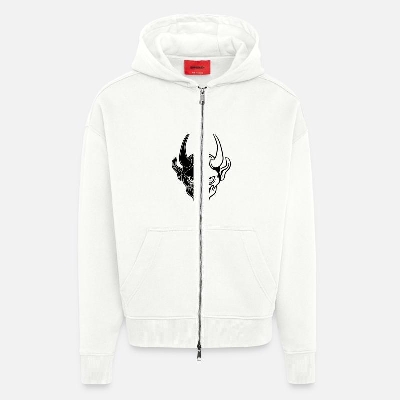 Cool dangereuse mal de diable - Veste à capuche bio épaisse oversize fabriqué en UE - OFF WHITE