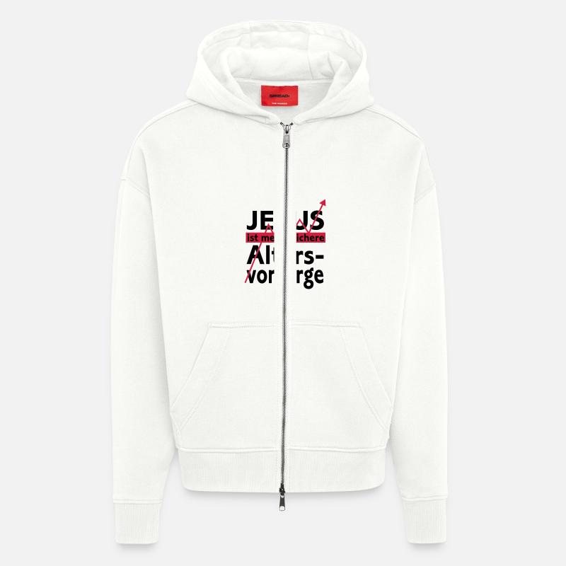 Altersvorsorge - Zip Hoodie - made by SPREAD - OFF WHITE