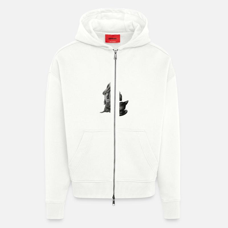 Blacksmith gnom - Zip Hoodie - made by SPREAD - OFF WHITE