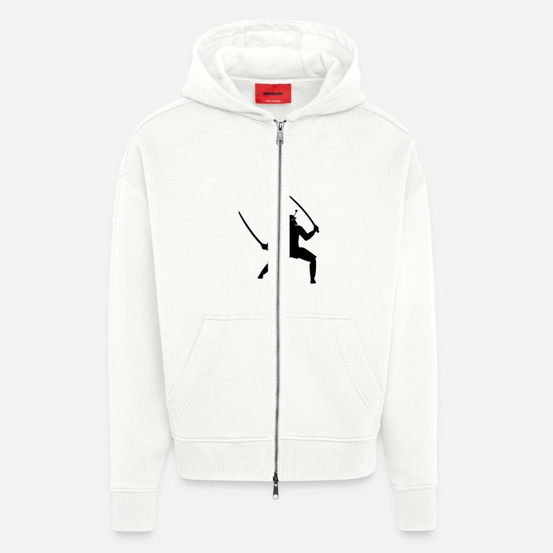 Samurai - Zip Hoodie - made by SPREAD - OFF WHITE