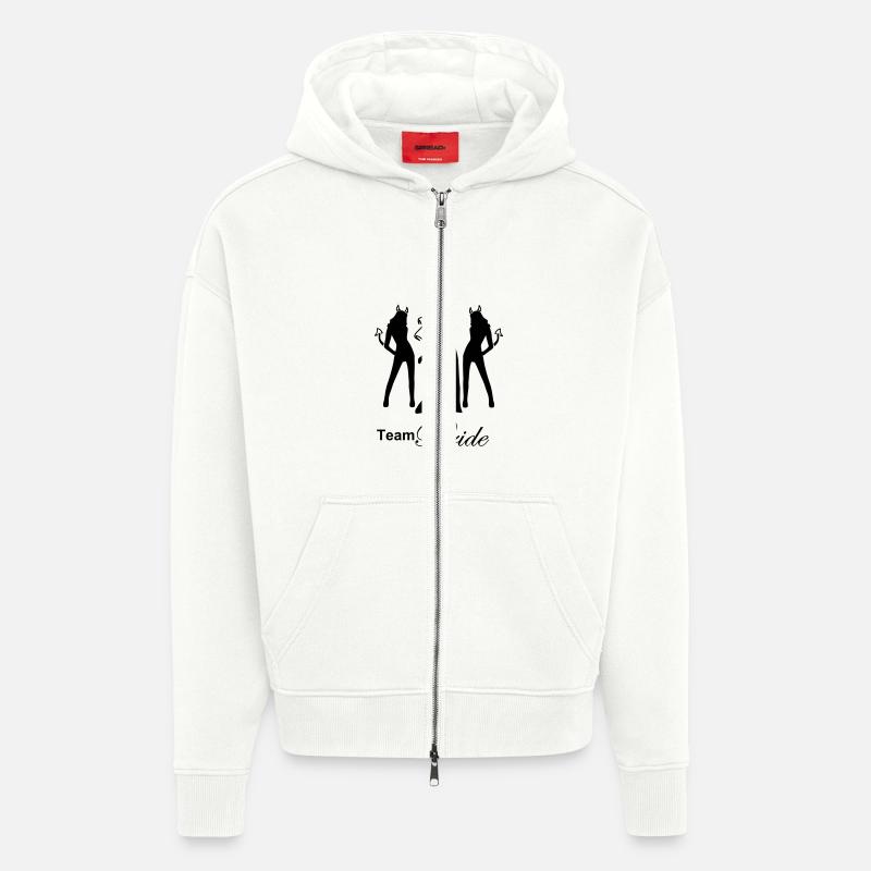 team bride mariée - Veste à capuche bio épaisse oversize fabriqué en UE - OFF WHITE