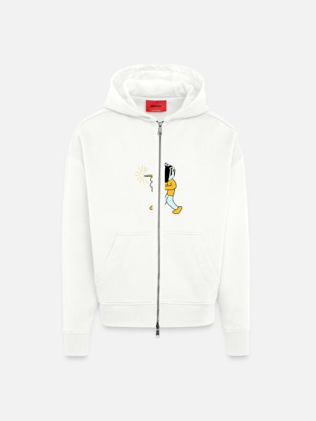 Welder - Zip Hoodie - made by SPREAD - OFF WHITE