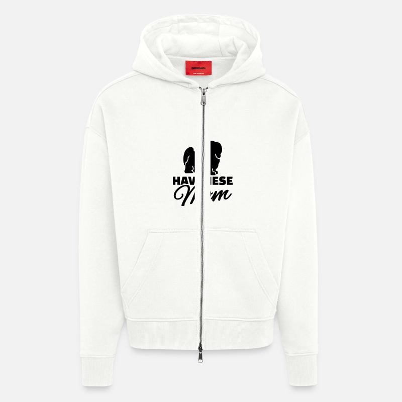 Havanese Mom - Zip Hoodie - made by SPREAD - OFF WHITE