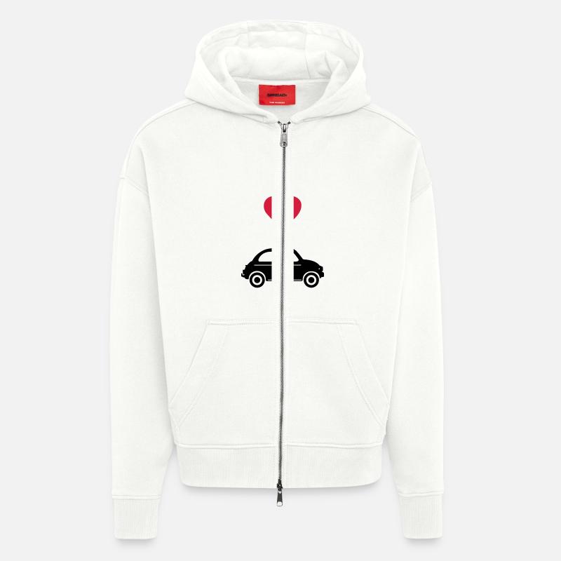 500 mit Herz - Zip Hoodie - made by SPREAD - OFF WHITE
