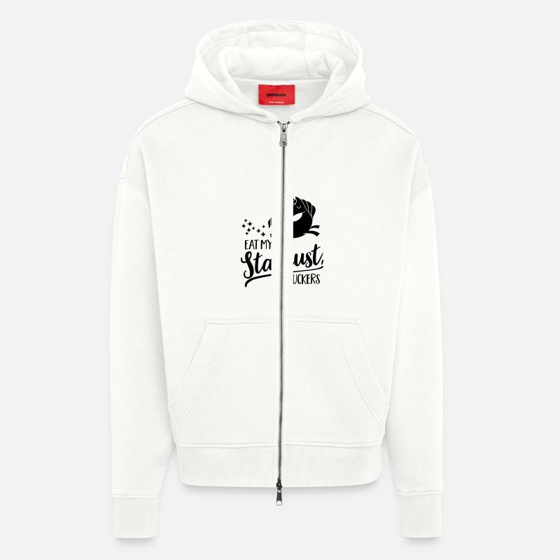 Eat my Stardust, Suckers - Veste à capuche bio épaisse oversize fabriqué en UE - OFF WHITE