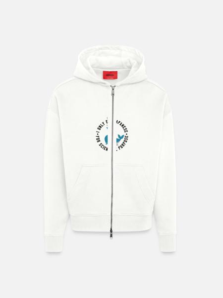 Eat Japanese - Zip Hoodie - made by SPREAD - OFF WHITE