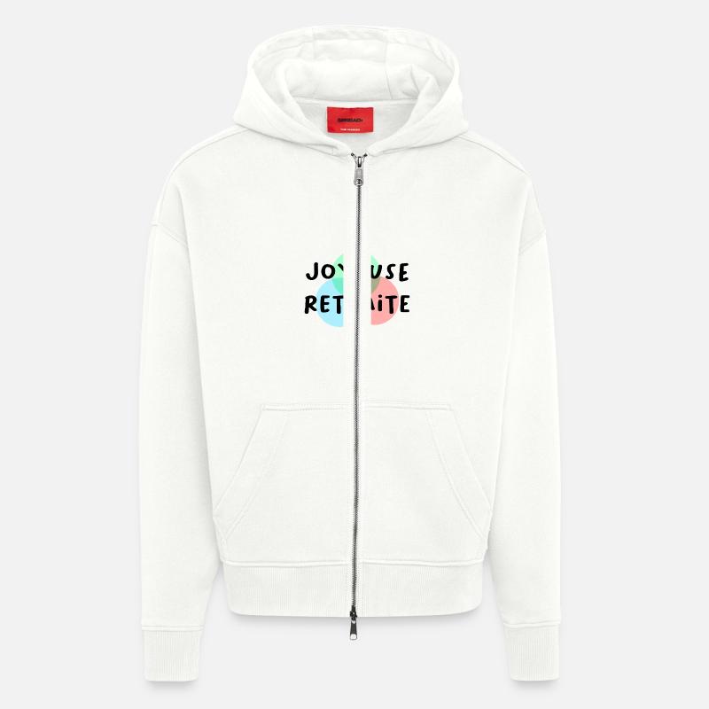 RETRAITE. RETRAITE. RETRAITEE. RETRAITE - Veste à capuche bio épaisse oversize fabriqué en UE - OFF WHITE