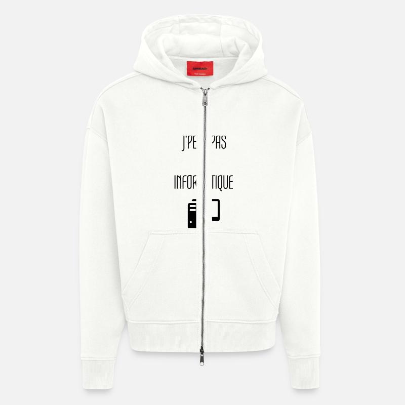 Computer / Informatiker / Aussenseiter / Ingenieur - Zip Hoodie - made by SPREAD - OFF WHITE