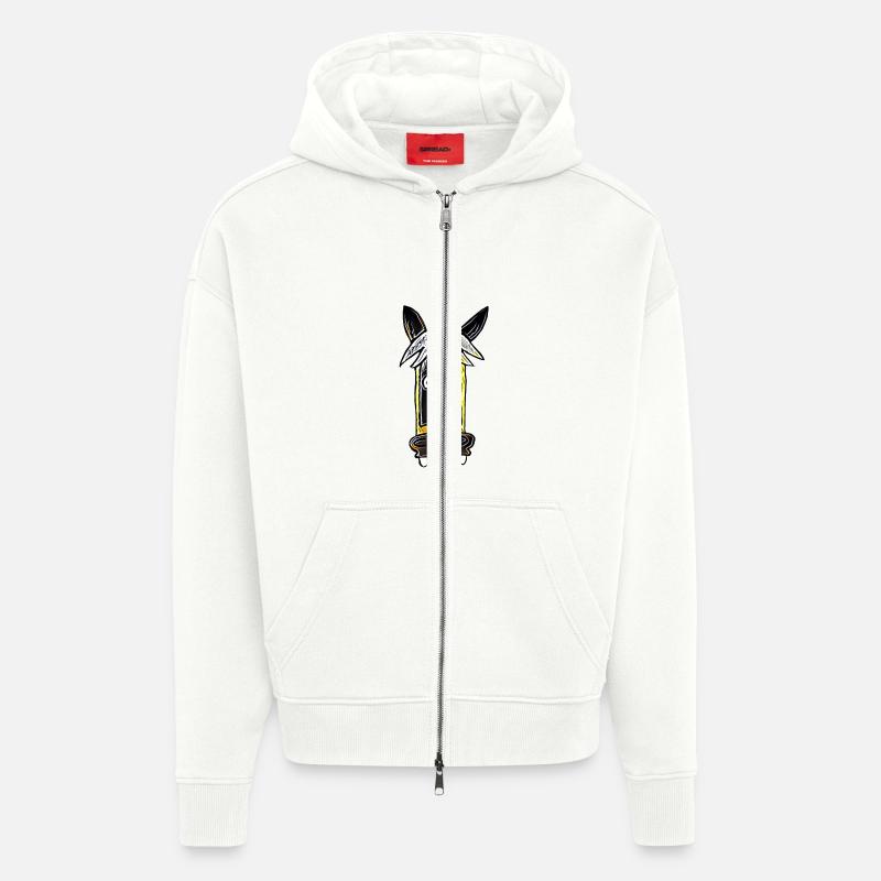 verrücktes Pferd Seppl Comic - Zip Hoodie - made by SPREAD - OFF WHITE