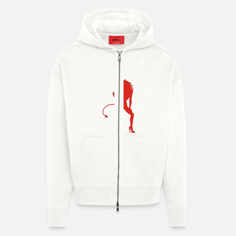 Devil - Devil - Zip Hoodie - made by SPREAD - OFF WHITE