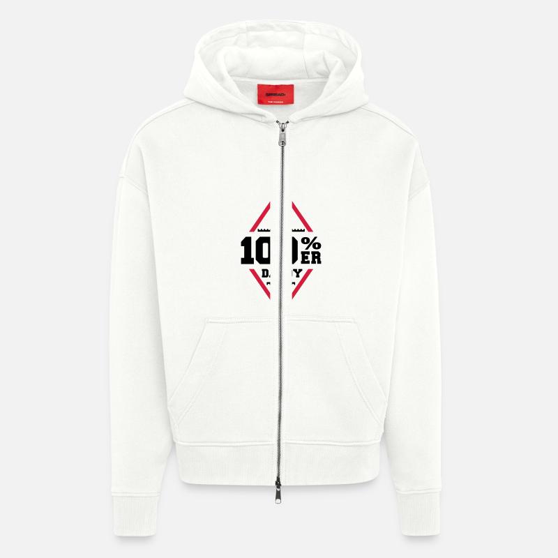 100% Daddy - Zip Hoodie - made by SPREAD - OFF WHITE