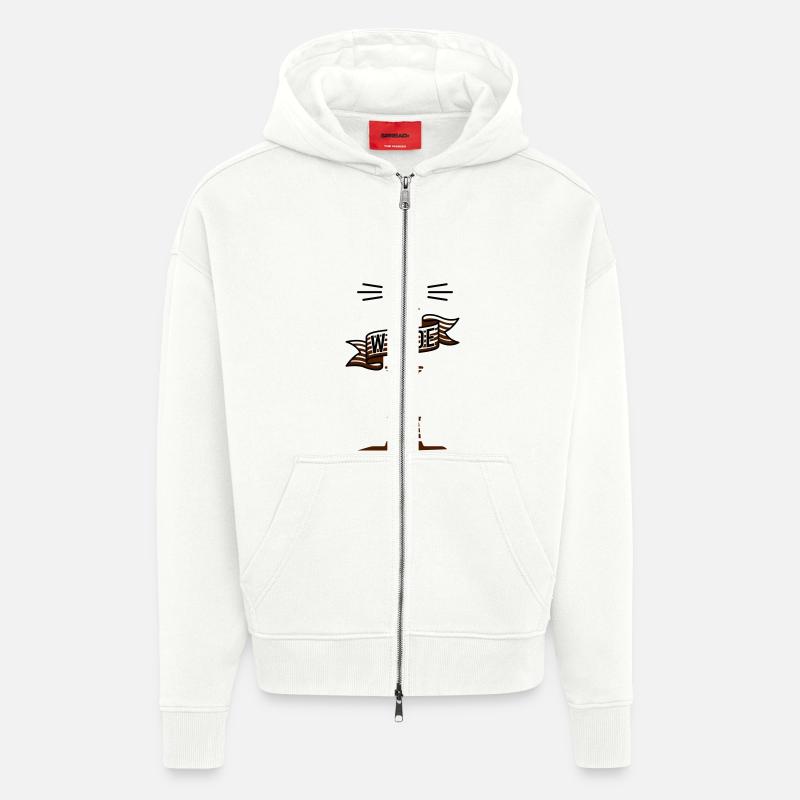 WMNDE Leuchtturm Banderole C2 - Zip Hoodie - made by SPREAD - OFF WHITE
