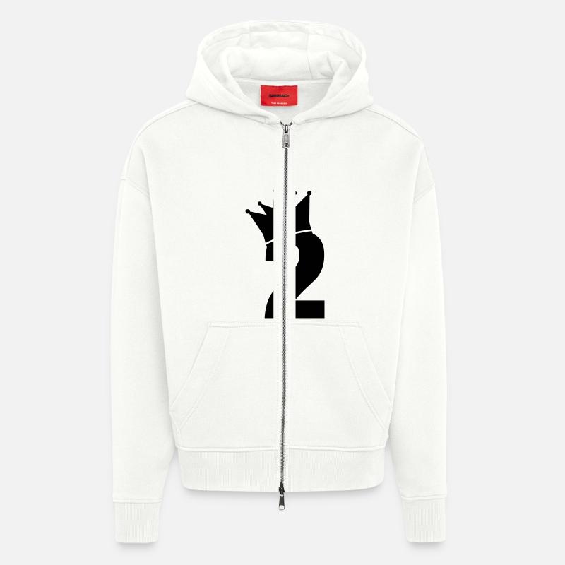 2_krone_f1 - Veste à capuche bio épaisse oversize fabriqué en UE - OFF WHITE
