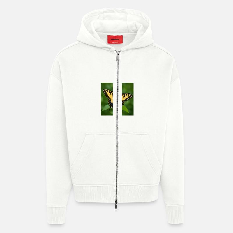 Eastern Tiger swallowtail - Zip Hoodie - made by SPREAD - OFF WHITE