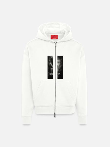One more try. - Zip Hoodie - made by SPREAD - OFF WHITE