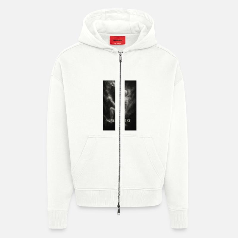 One more try. - Zip Hoodie - made by SPREAD - OFF WHITE