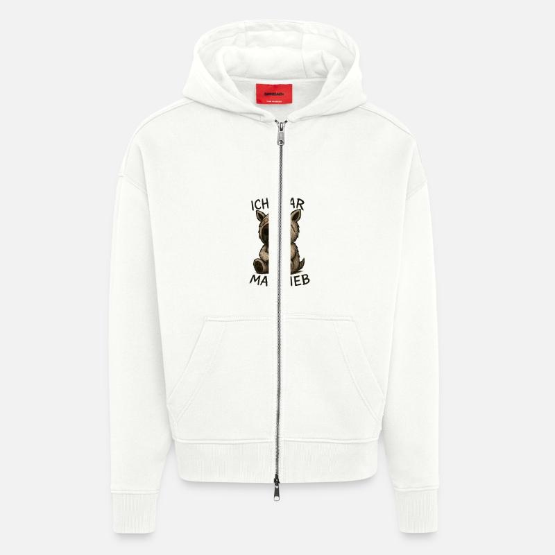 Ich war mal lieb - Zip Hoodie - made by SPREAD - OFF WHITE