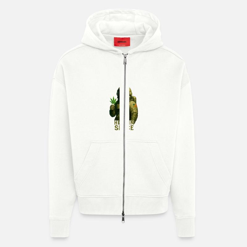 Haut dans l’espace - Veste à capuche bio épaisse oversize fabriqué en UE - OFF WHITE