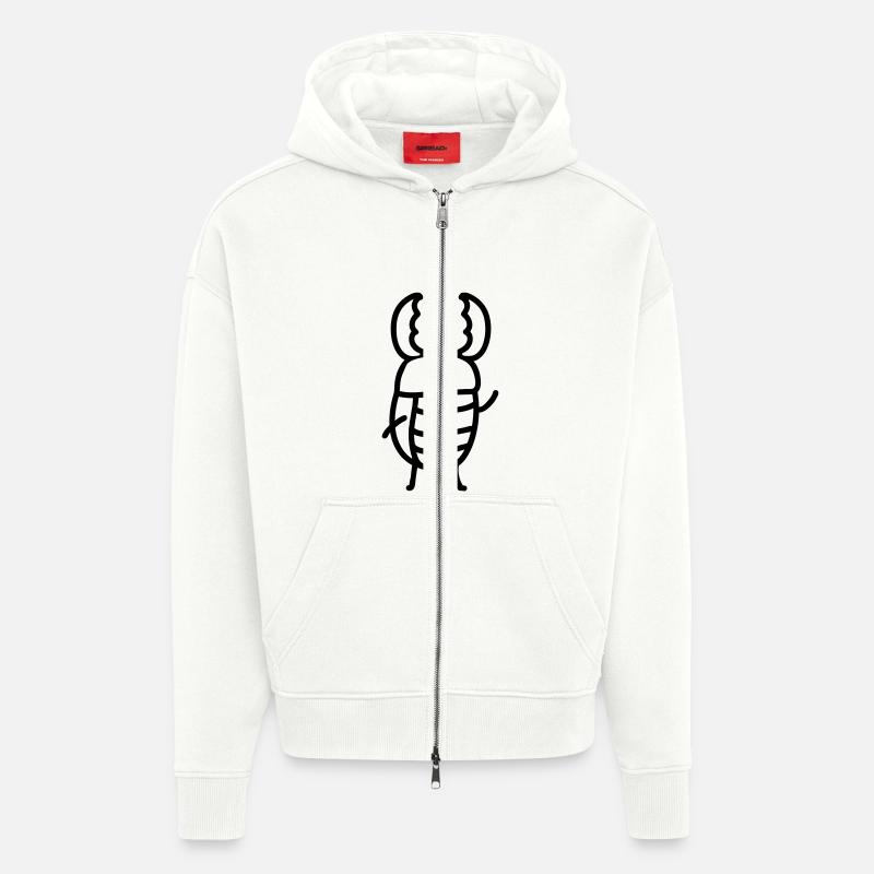 Hirschkäfer - Line - Zip Hoodie - made by SPREAD - OFF WHITE