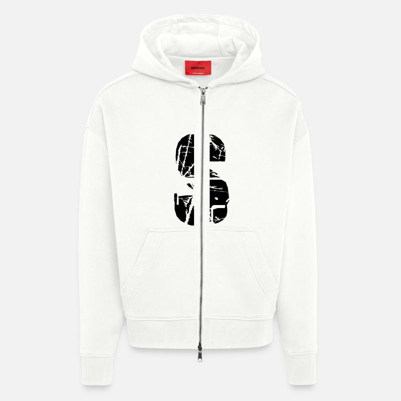 S Buchstabe - Zip Hoodie - made by SPREAD - OFF WHITE