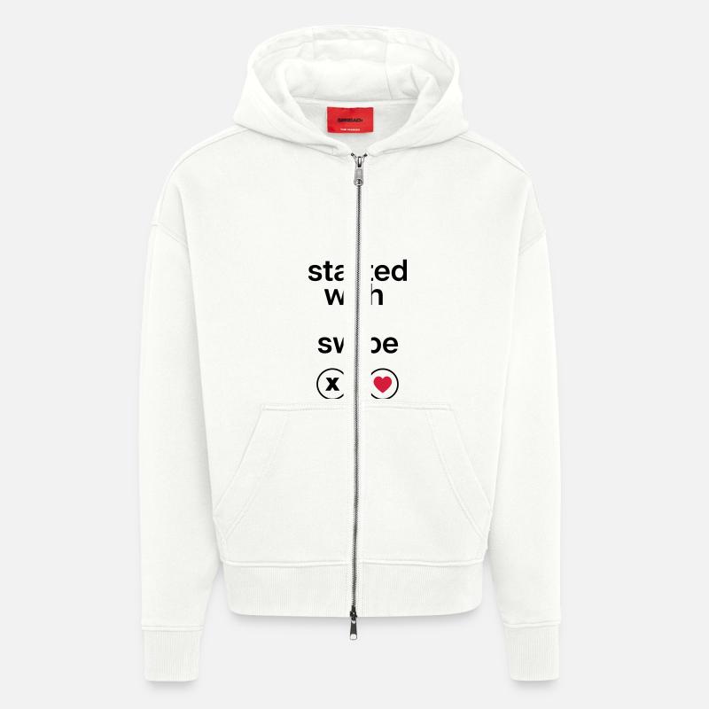 it started with a swipe - Zip Hoodie - made by SPREAD - OFF WHITE