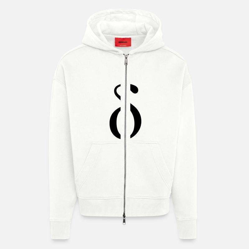 griechischen Buchstaben Delta - Zip Hoodie - made by SPREAD - OFF WHITE