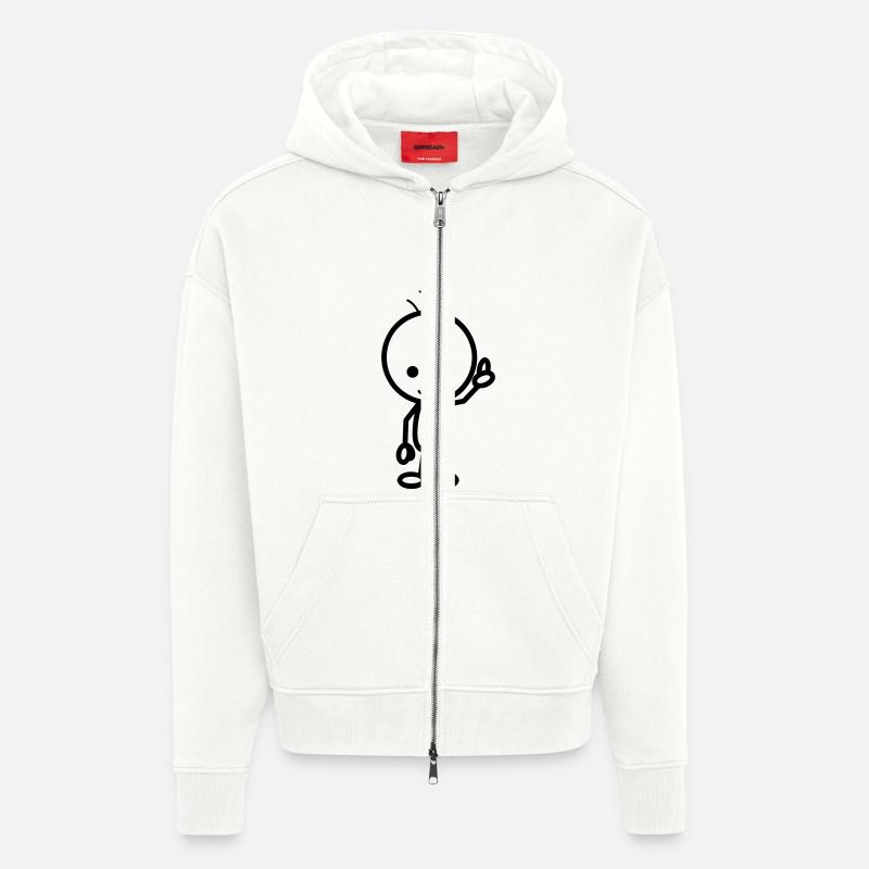 männchen - Zip Hoodie - made by SPREAD - OFF WHITE
