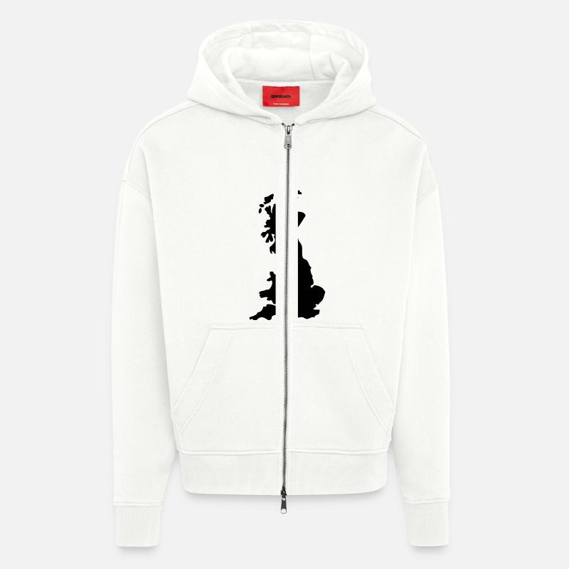 england england Länder1 - Zip Hoodie - made by SPREAD - OFF WHITE