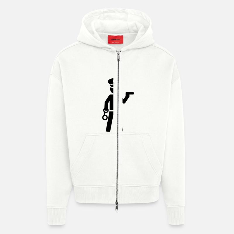 Polizei - Zip Hoodie - made by SPREAD - OFF WHITE