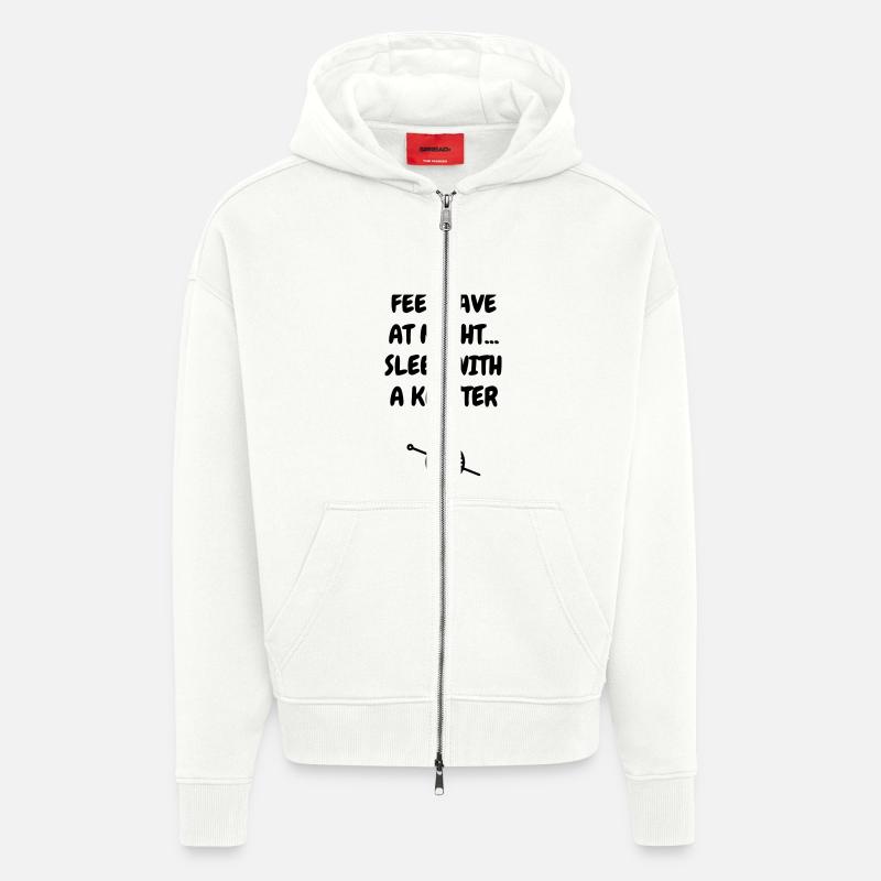 Stricken / stricker / Sticken / mode - Zip Hoodie - made by SPREAD - OFF WHITE