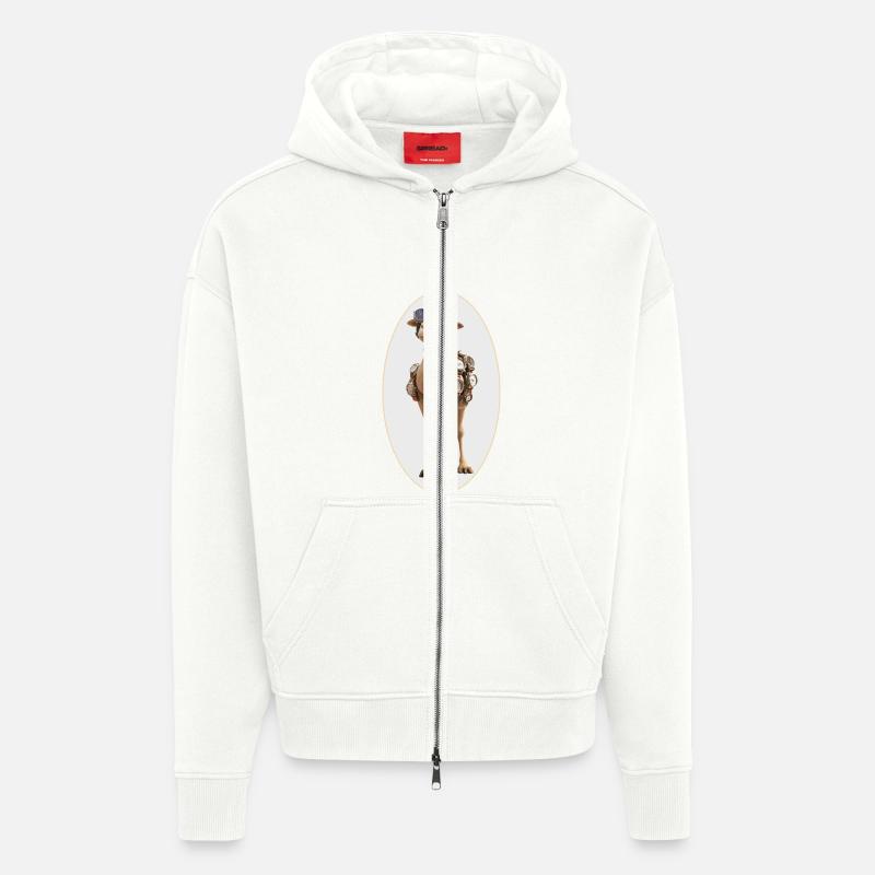 Kamel Zeit - Zip Hoodie - made by SPREAD - OFF WHITE