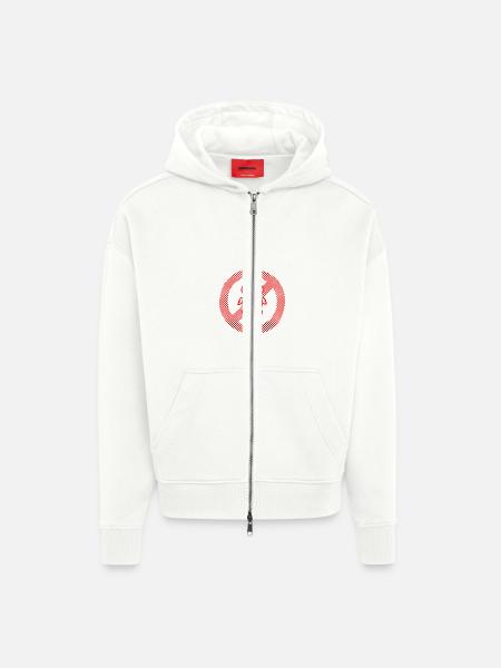 Vegetarier - Zip Hoodie - made by SPREAD - OFF WHITE