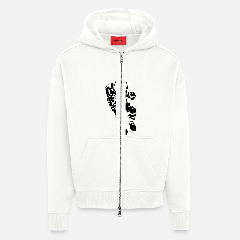 Astronaut Vector Design - Zip Hoodie - made by SPREAD - OFF WHITE