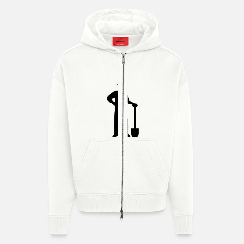 Bauarbeiter - Zip Hoodie - made by SPREAD - OFF WHITE