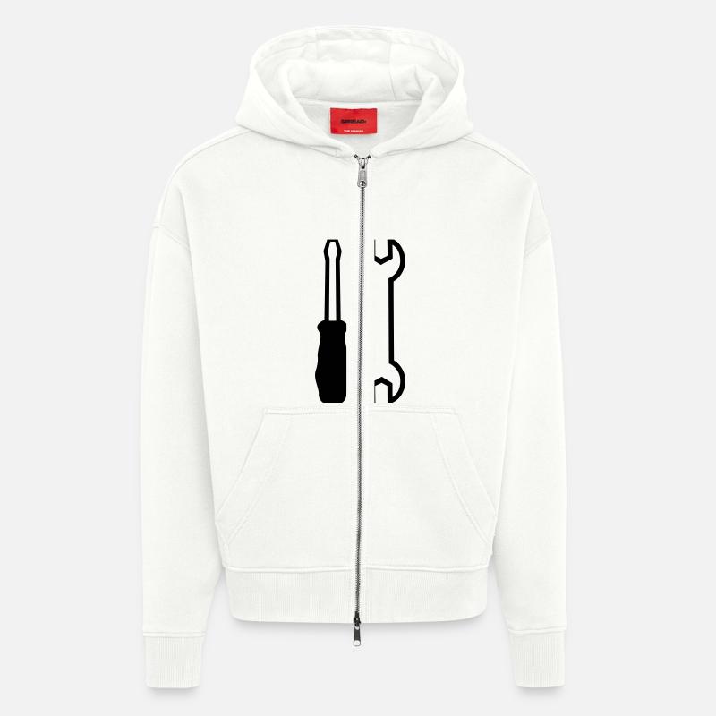 Werkzeug - Zip Hoodie - made by SPREAD - OFF WHITE