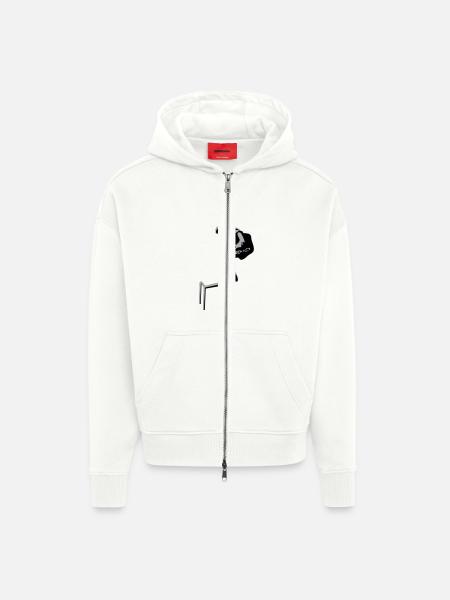 Inline Skater - Zip Hoodie - made by SPREAD - OFF WHITE