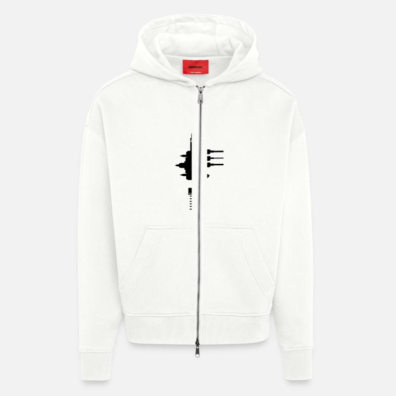 hannover-4 - Zip Hoodie - made by SPREAD - OFF WHITE