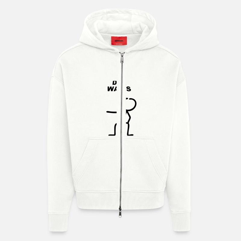 Strichmännchen Der wars - Zip Hoodie - made by SPREAD - OFF WHITE