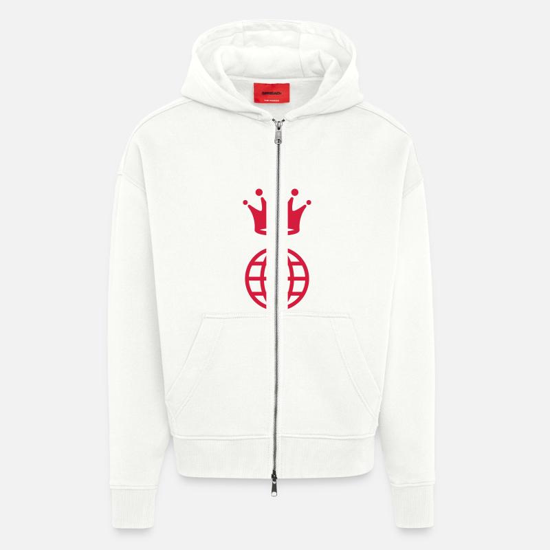 Webmaster Internet Web Geek Website - Veste à capuche bio épaisse oversize fabriqué en UE - OFF WHITE