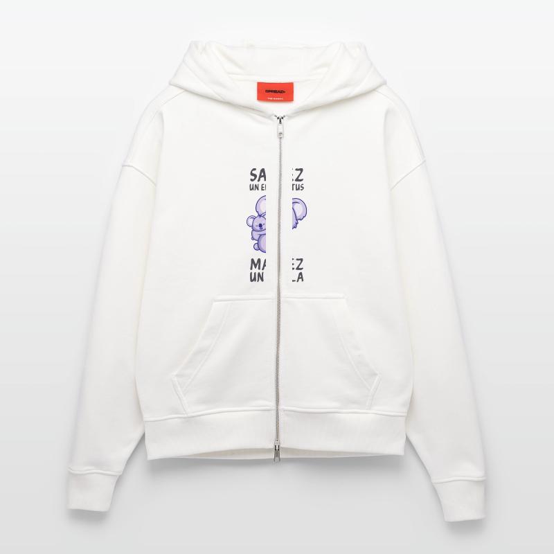 Retten Sie einen Eukalyptus, essen Sie einen Koala. Zip Hoodie - made by SPREAD