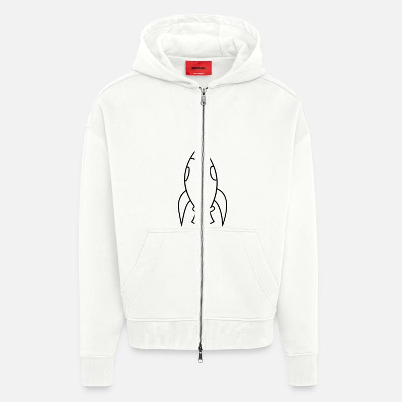 Fusée - Veste à capuche bio épaisse oversize fabriqué en UE - OFF WHITE