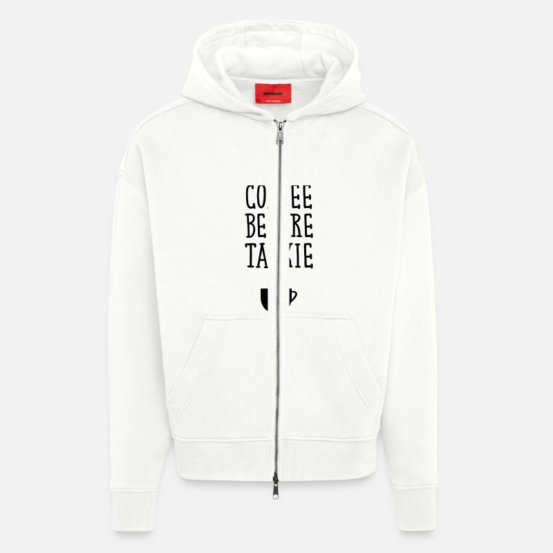 Coffee Before Talkie - Zip Hoodie - made by SPREAD - OFF WHITE