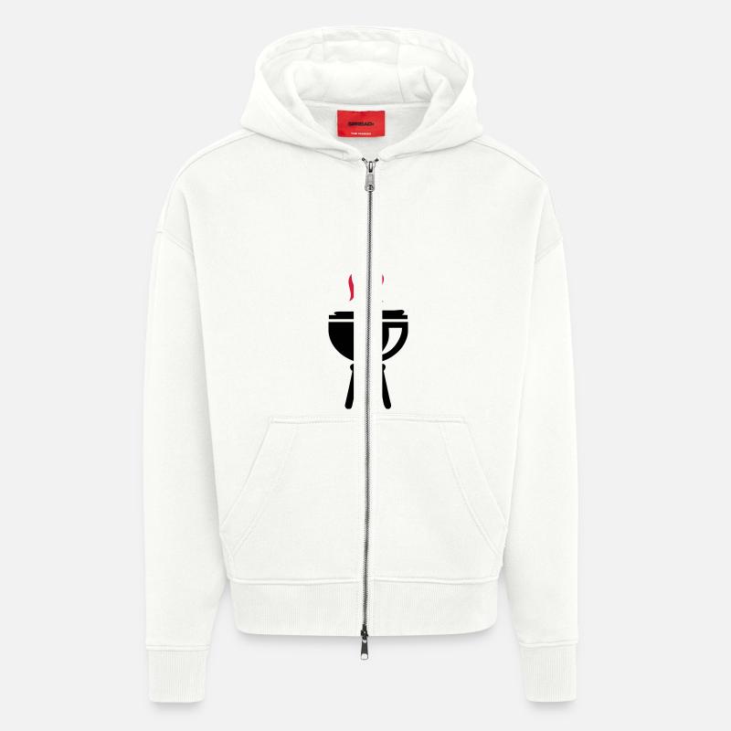 Grill - Zip Hoodie - made by SPREAD - OFF WHITE