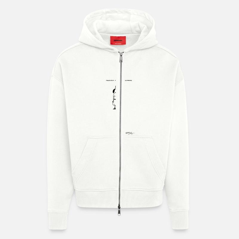 Mädchen mit Pferdeschwanz - Zip Hoodie - made by SPREAD - OFF WHITE
