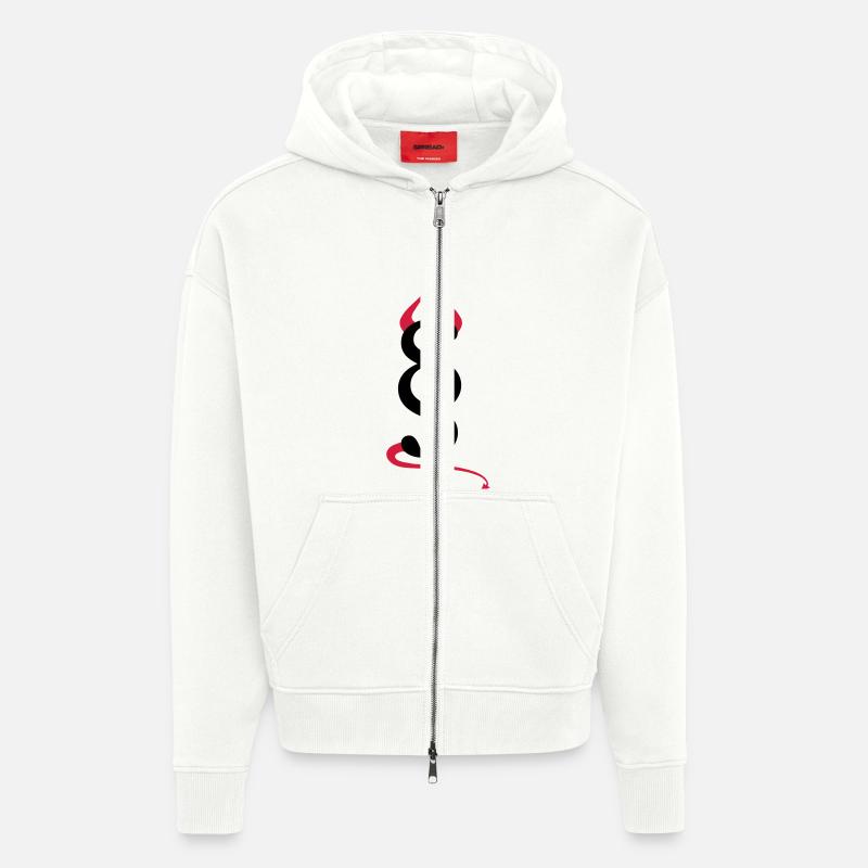 Devils paragraph - Zip Hoodie - made by SPREAD - OFF WHITE