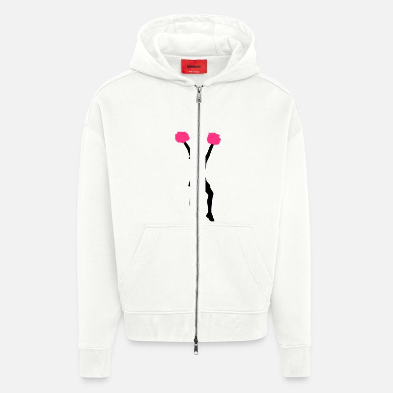 Cheerleader - Veste à capuche bio épaisse oversize fabriqué en UE - OFF WHITE