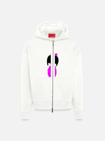 kokeshi - Zip Hoodie - made by SPREAD - OFF WHITE