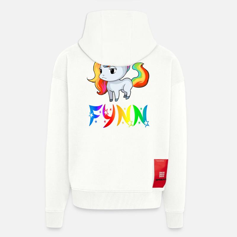 Fynn Einhorn - Zip Hoodie - made by SPREAD - OFF WHITE